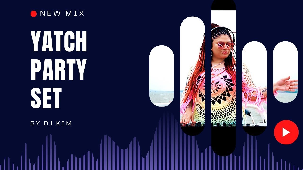 Yacht Party Set title card: DJ Kim on a boat, in sunglasses